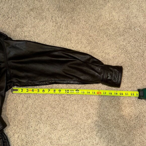 Men's XL Avirex The Cockpit Brown Leather Field Jacket Flight Bomber USA Made - Picture 8 of 8